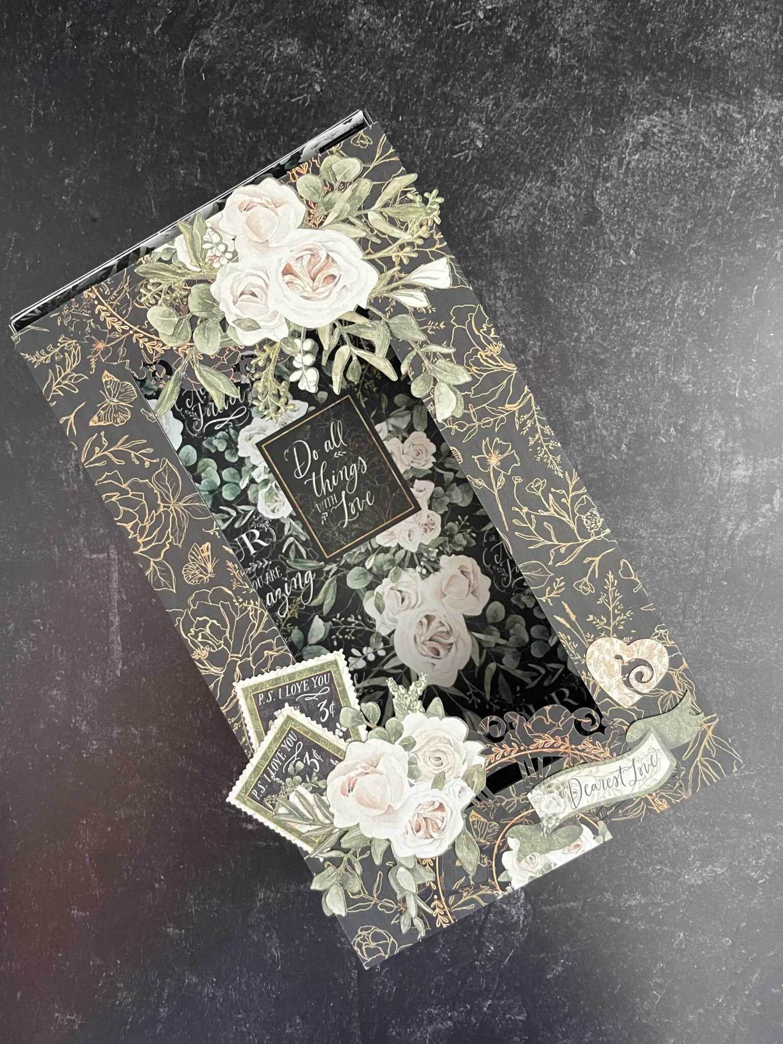 Graphic 45 P.S. I Love You DIY Shadow Box Monthly Kit 2023 Vol 8 - Image 4