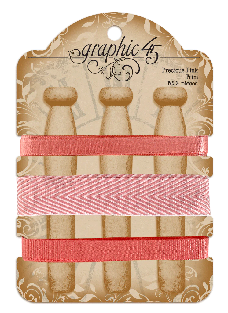 Graphic 45 Precious Pink Trim
