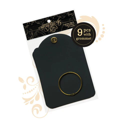 Graphic 45 Regular Tags Black - Image 3