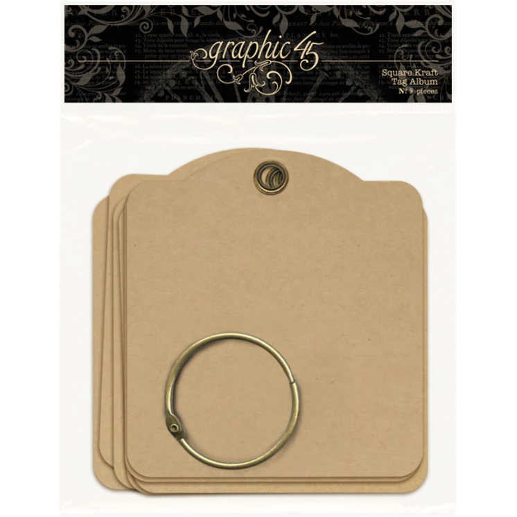 Graphic 45 Square Kraft Tags - Image 2