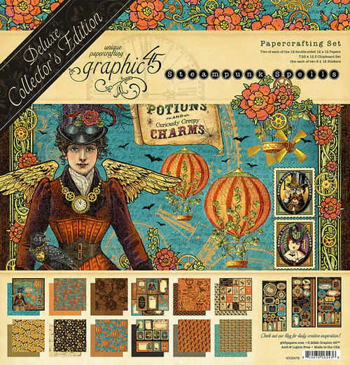 Graphic 45 Steampunk Spells 12” x 12” Deluxe Collector’s Edition - Image 16
