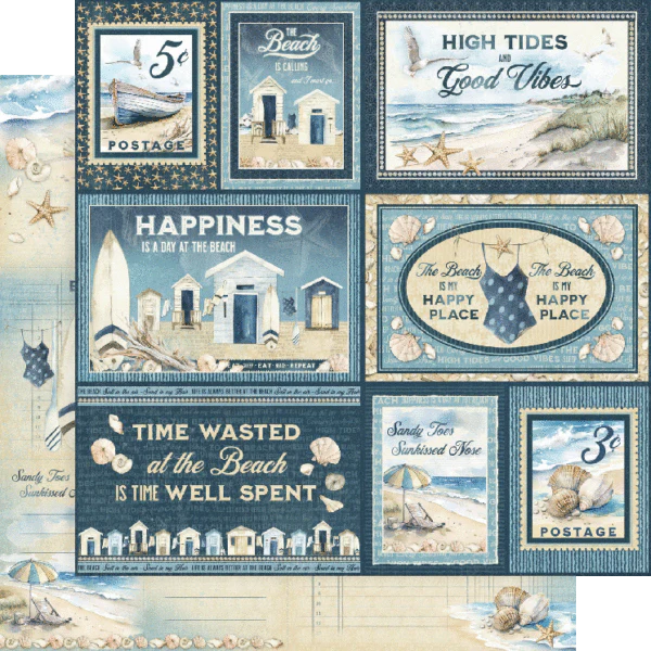 Graphic 45 The Beach Is Calling 12” x 12” Collection Pack - Image 7