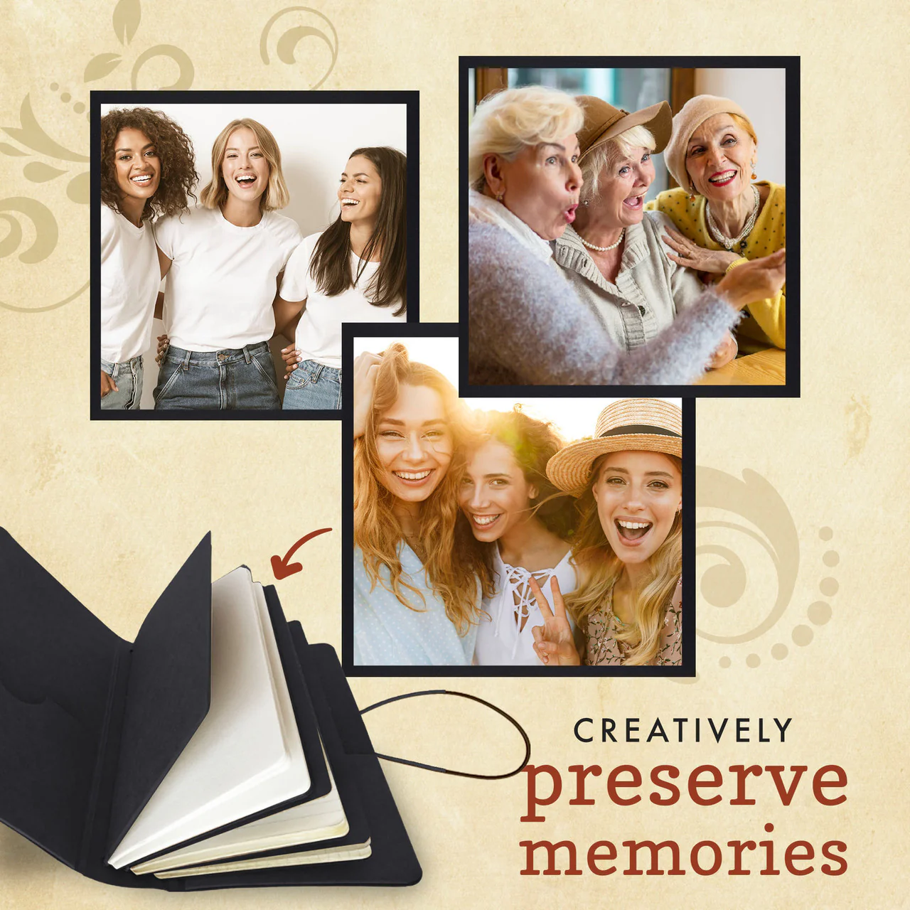 Graphic 45 Travel Album with Notebook Set Black - Image 8