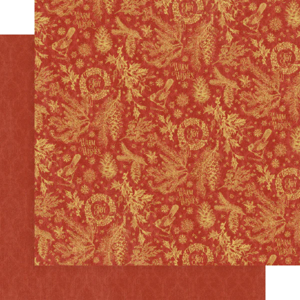 Graphic 45 Warm Wishes 12" x 12" Patterns and Solids - Image 4