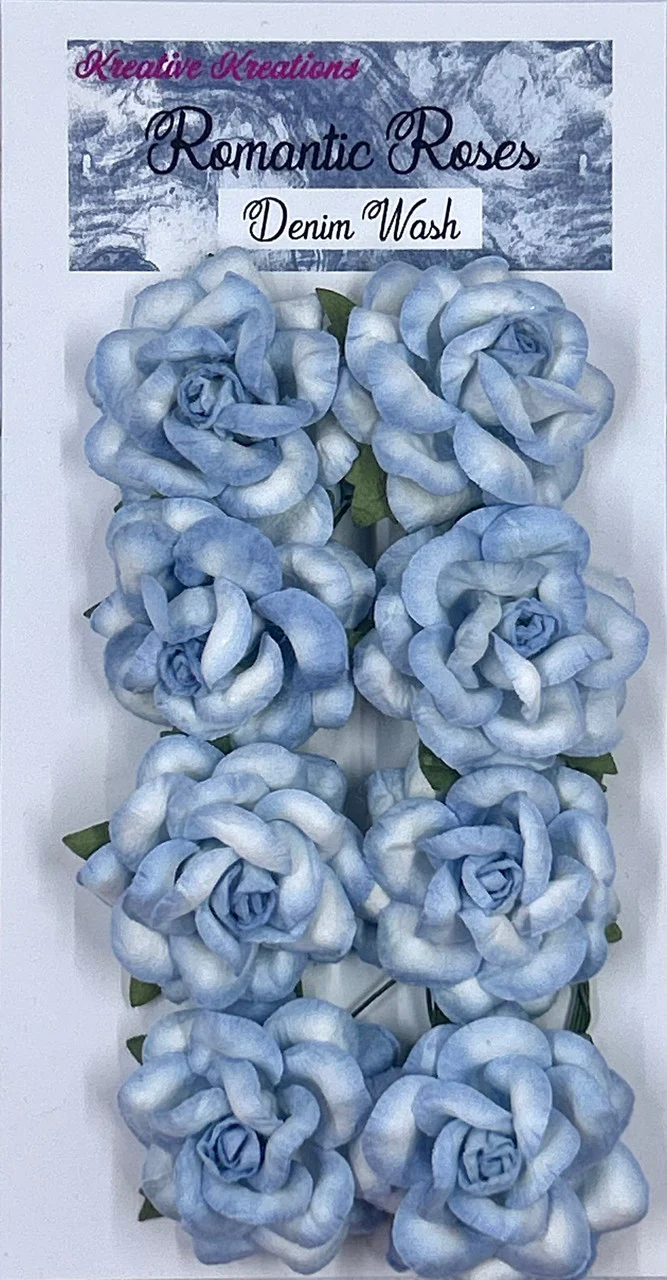 Romantic Roses - Denim Wash