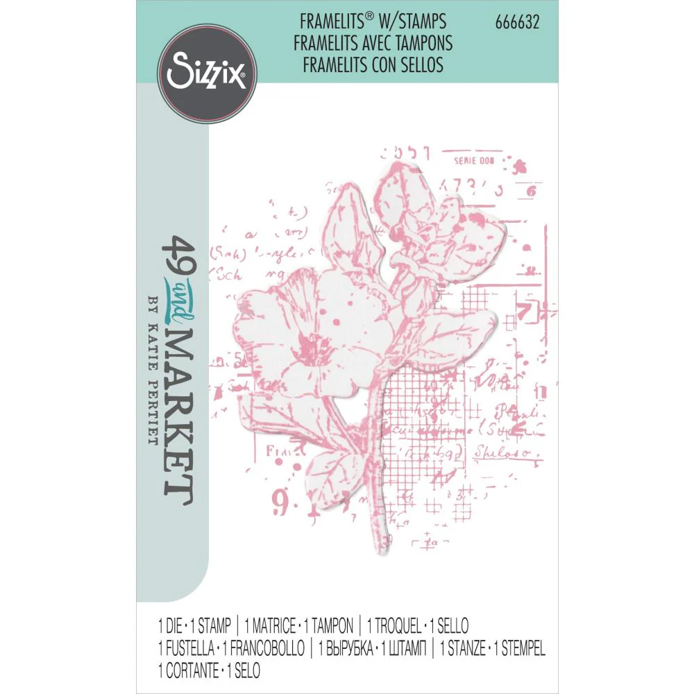 Sizzix Framelit Die Set w/Stamp - Floral Mix Cluster by 49 & Market