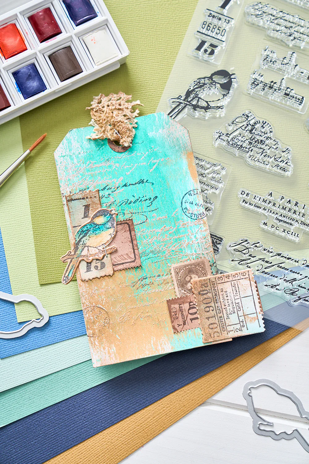 Sizzix Framelit Die Set w/Stamps - Bird Song by 49 & Market - Image 4