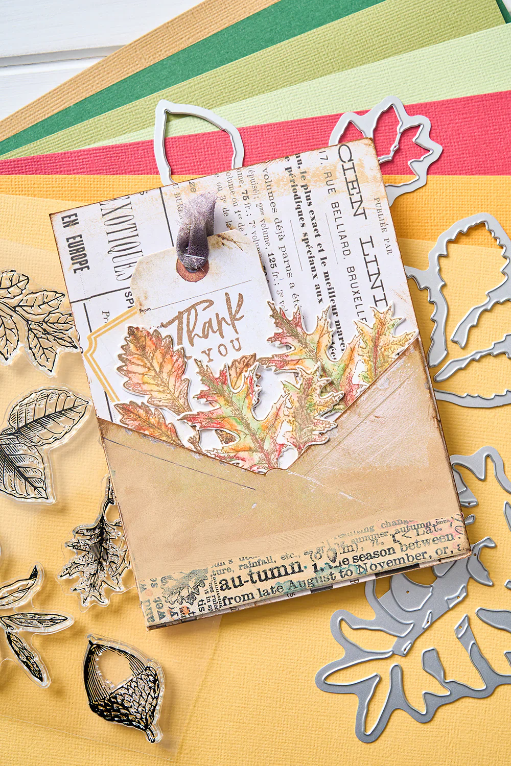 Sizzix Framelit Die Set w/Stamps - Forever Leaves by 49 & Market - Image 4