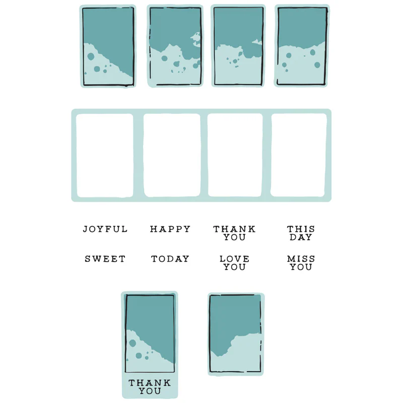 Sizzix Framelit Die Set w/Stamps - Painted Palettes by 49 & Market - Image 2