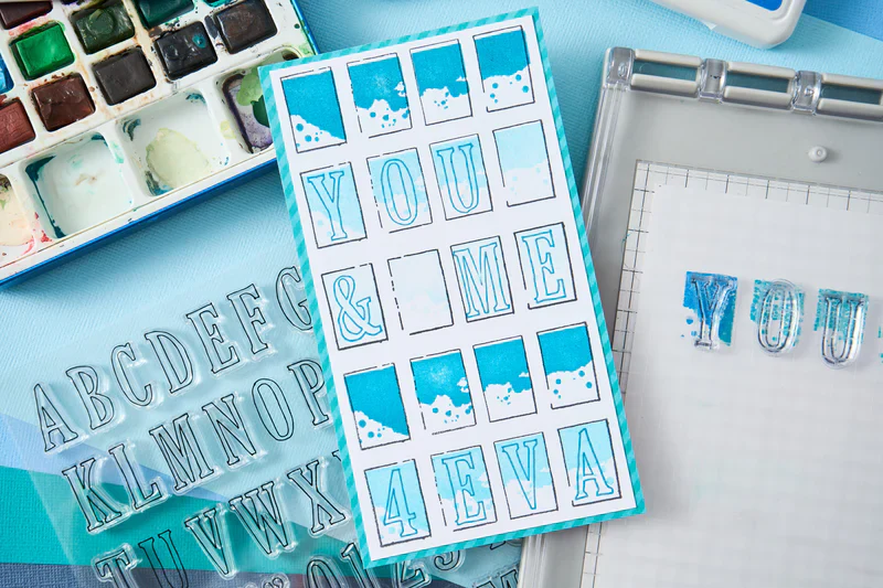 Sizzix Framelit Die Set w/Stamps - Painted Palettes by 49 & Market - Image 4