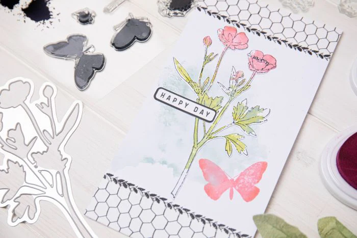 Sizzix Framelit Die Set w/Stamps - Painted Pencil Botanical by 49 & Market - Image 5