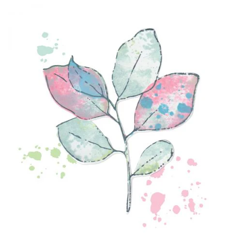Sizzix Framelit Die Set w/Stamps - Painted Pencil Leaves by 49 & Market - Image 2