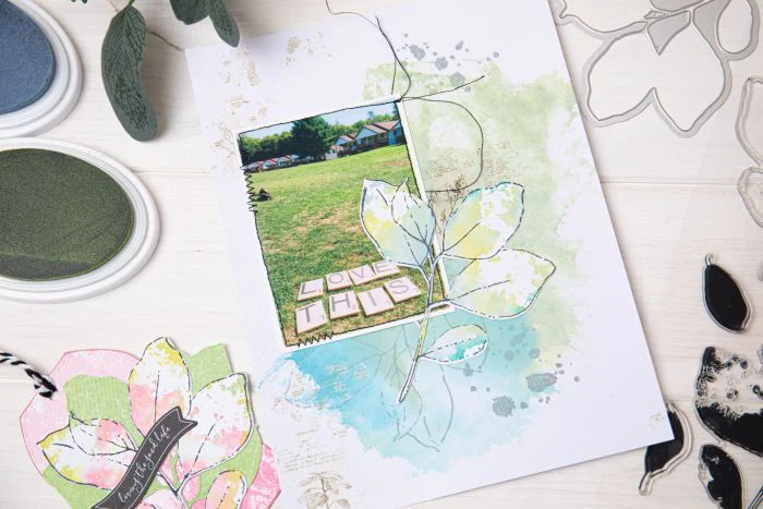 Sizzix Framelit Die Set w/Stamps - Painted Pencil Leaves by 49 & Market - Image 5