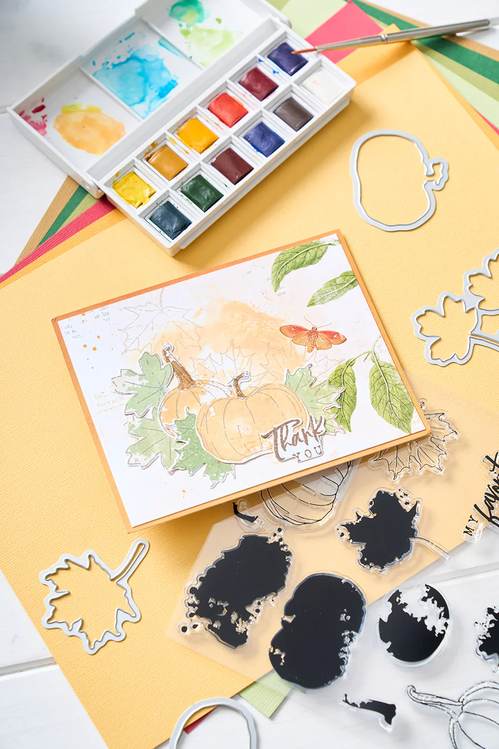 Sizzix Framelit Die Set w/Stamps - Pencil Line Harvest by 49 & Market - Image 4