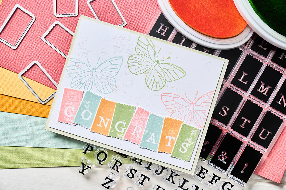 Sizzix Framelit Die Set w/Stamps - Tab Stamp Alpha by 49 & Market - Image 4