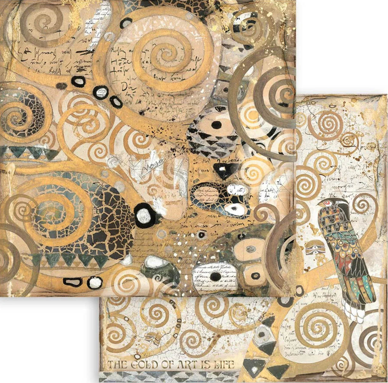 Stamperia (12"x12") Double Face Paper Pack - Klimt - Image 2