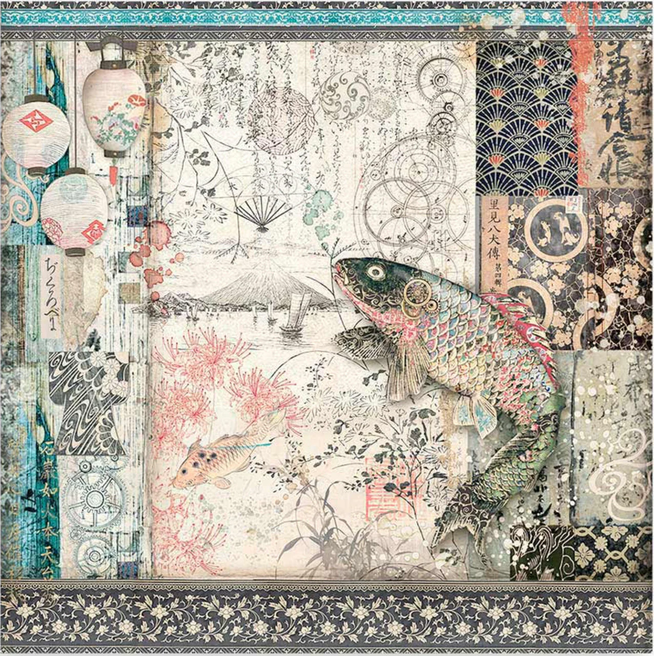 Stamperia (12"x12") Double Face Paper Pack -  Sir Vagabond in Japan - Image 16