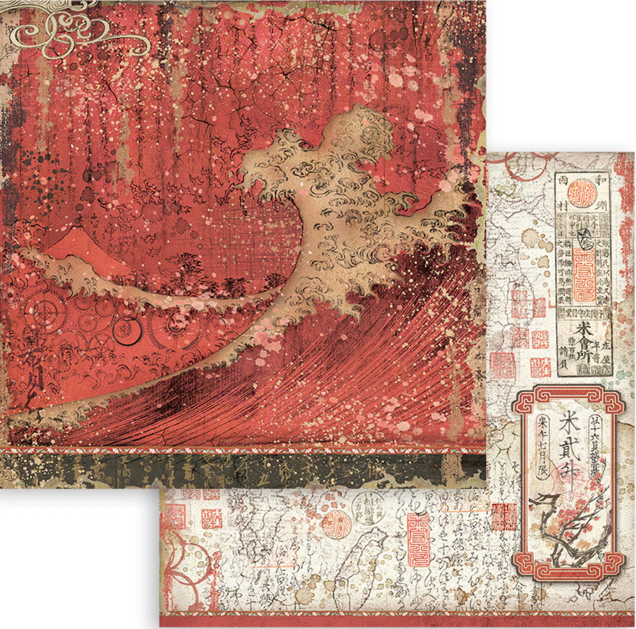 Stamperia (12"x12") Double Face Paper Pack -  Sir Vagabond in Japan - Image 31
