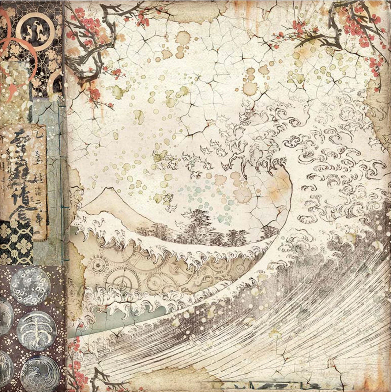 Stamperia (12"x12") Double Face Paper Pack -  Sir Vagabond in Japan - Image 7