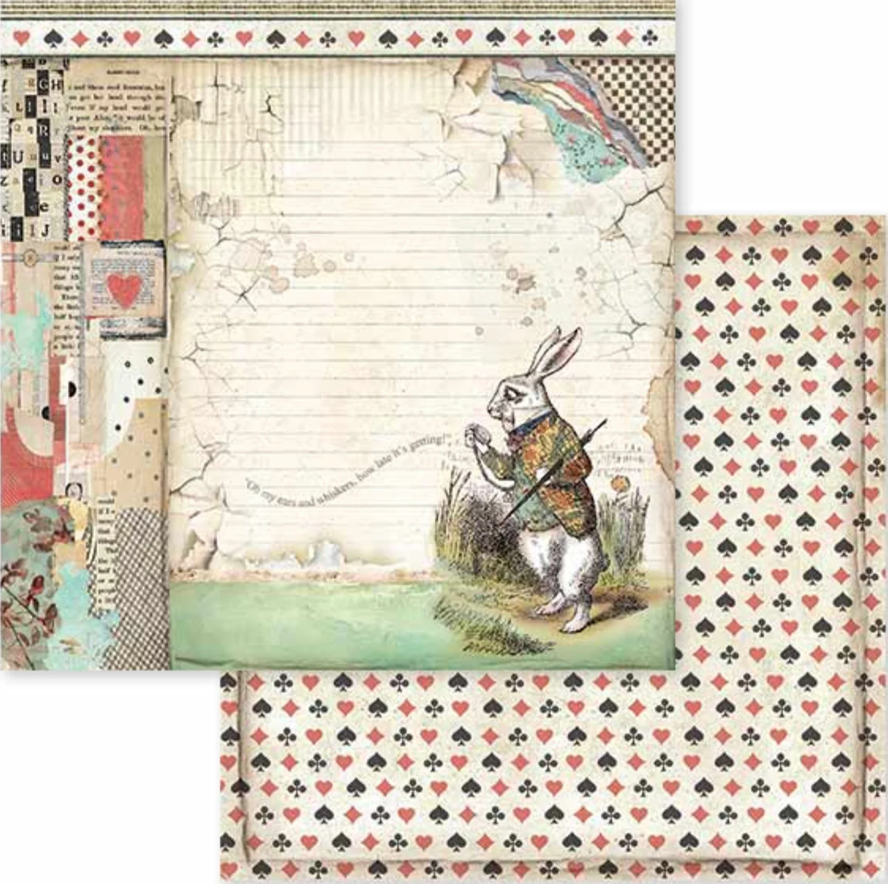 Stamperia Alice in Wonderland Paper Pack 12” x 12” - Image 10