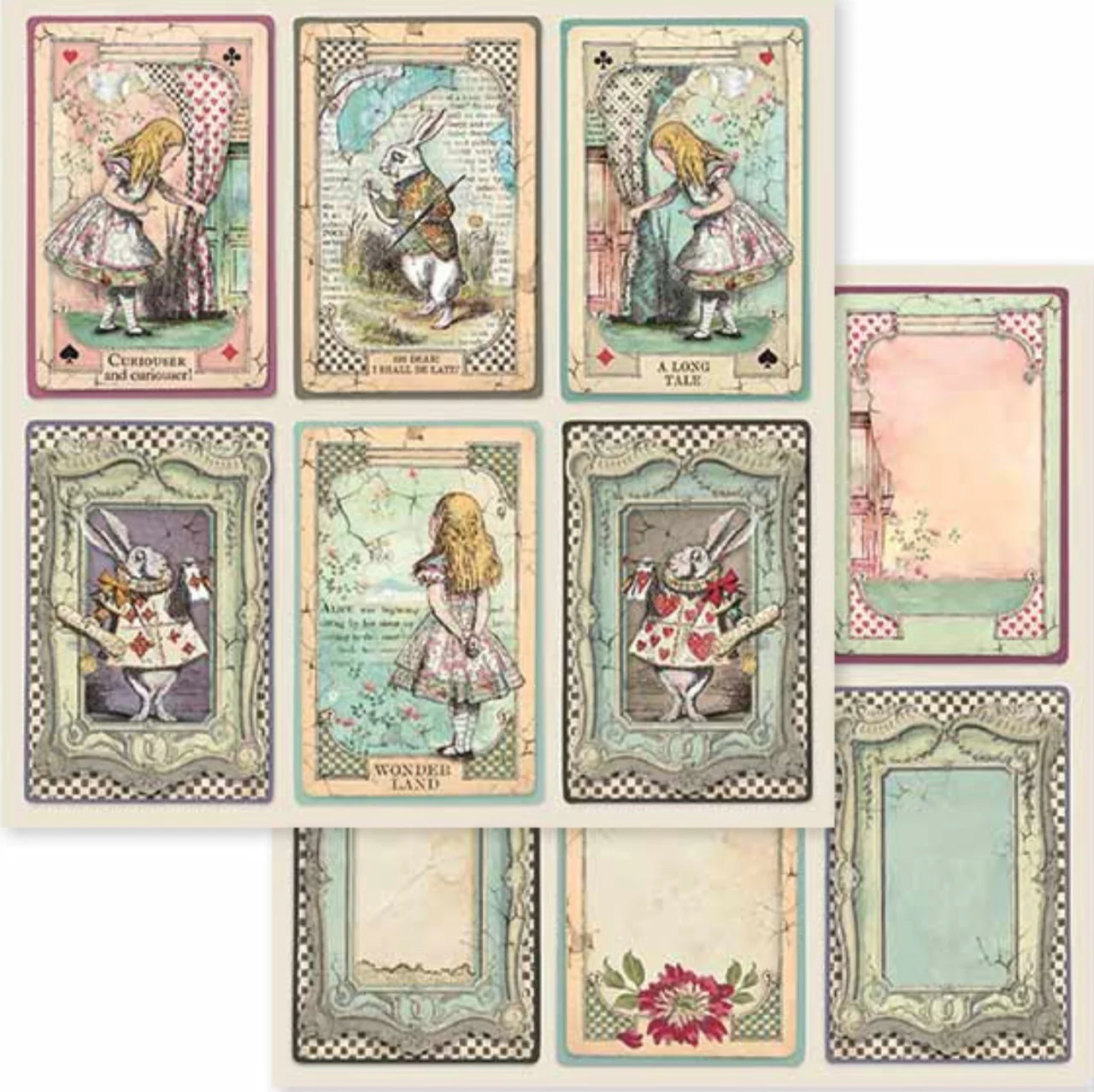 Stamperia Alice in Wonderland Paper Pack 12” x 12” - Image 4