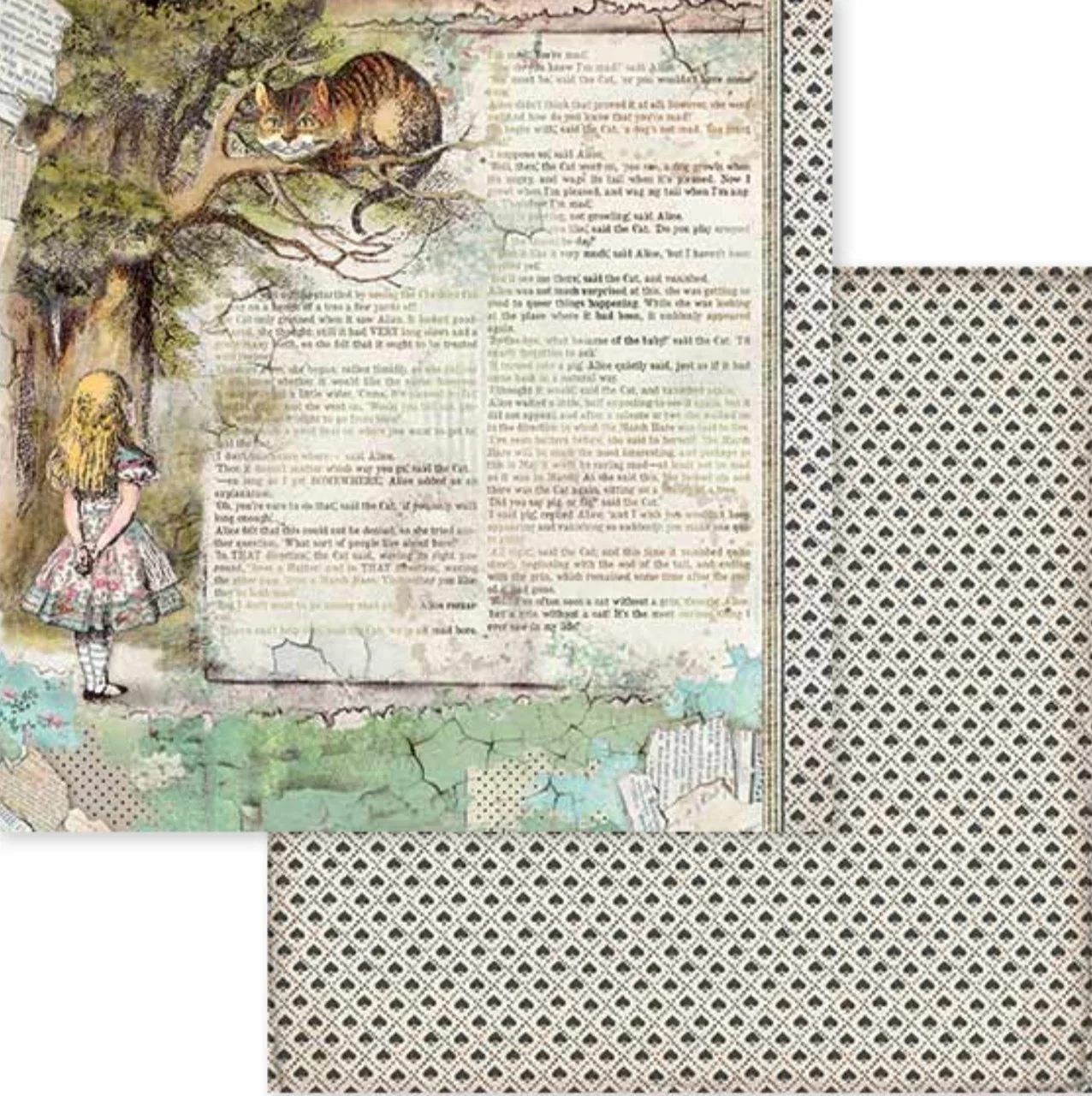Stamperia Alice in Wonderland Paper Pack 12” x 12” - Image 6