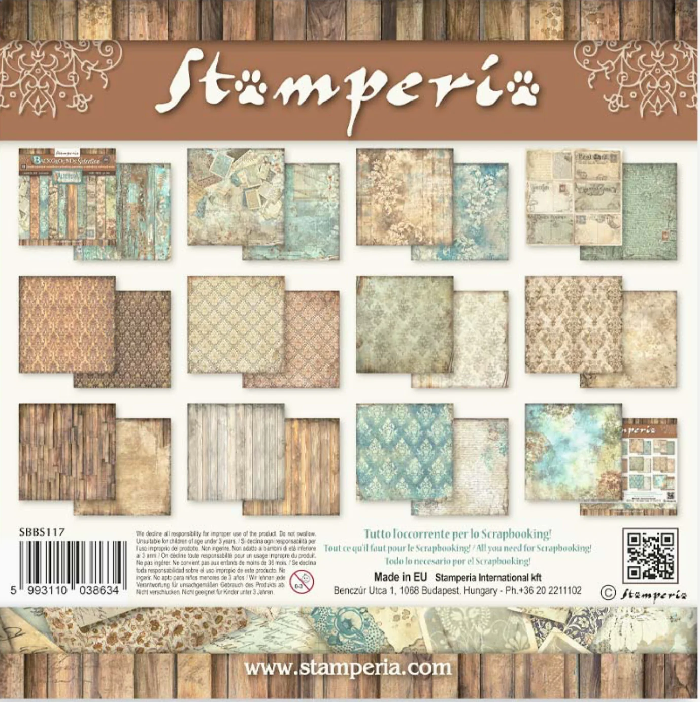 Stamperia Alterego Backgrounds 8” x 8” Paper Pad - Image 12