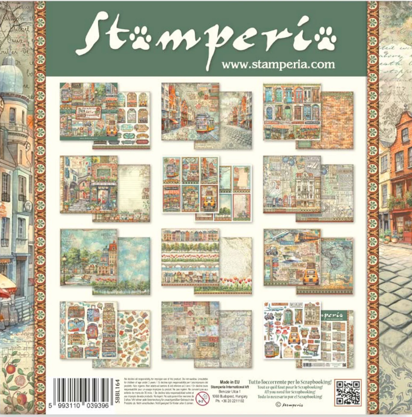 Stamperia Art of Travelling 12โ x 12โ Paper Pad - Image 13