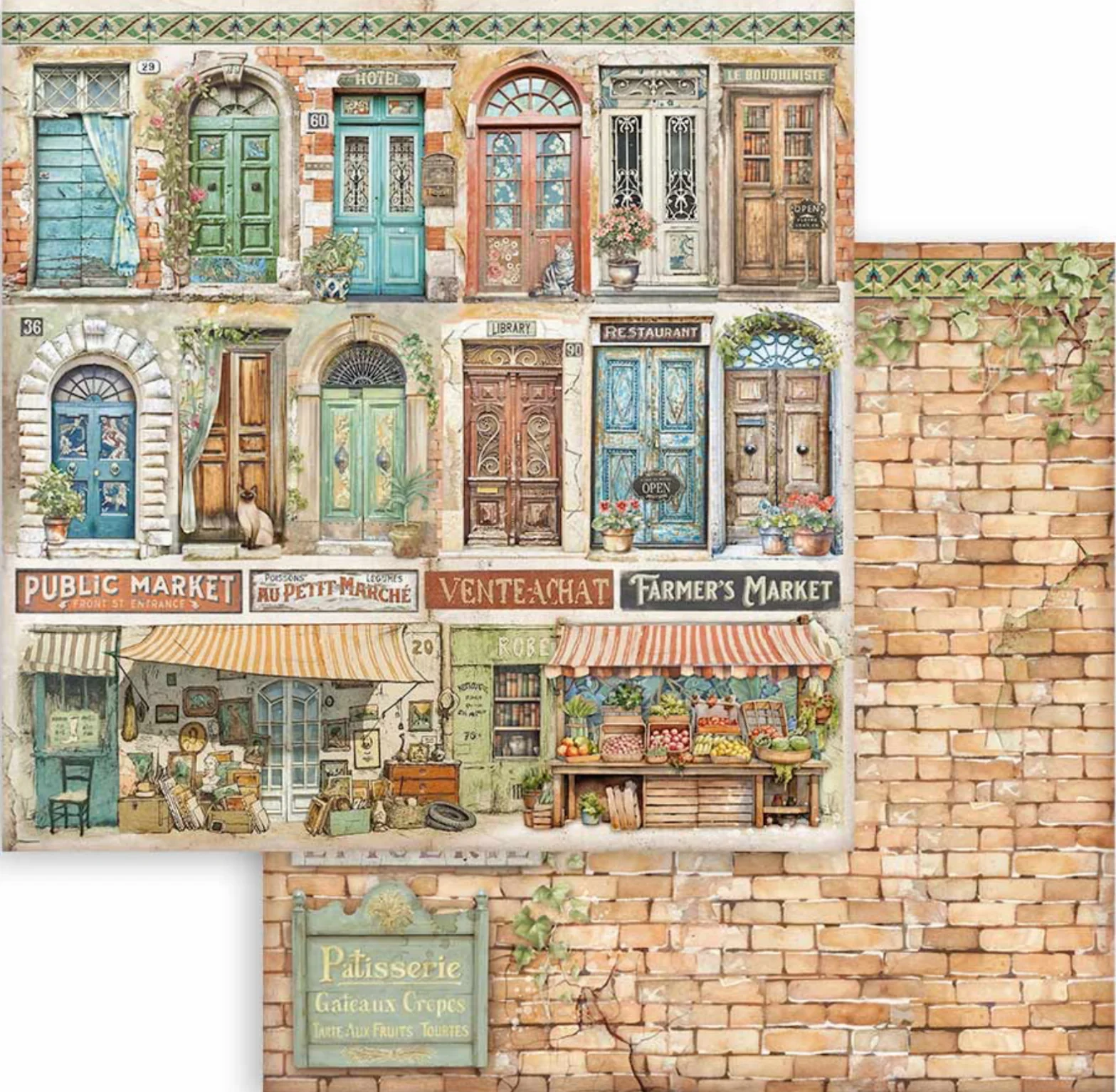 Stamperia Art of Travelling 12โ x 12โ Paper Pad - Image 4