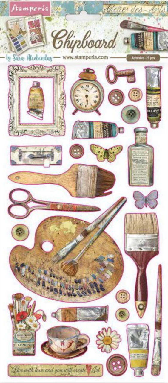 Stamperia Atelier Decorations Chipboard