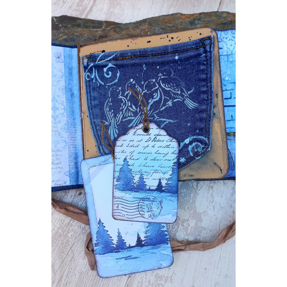 Stamperia Blue Land Ephemera - Image 3