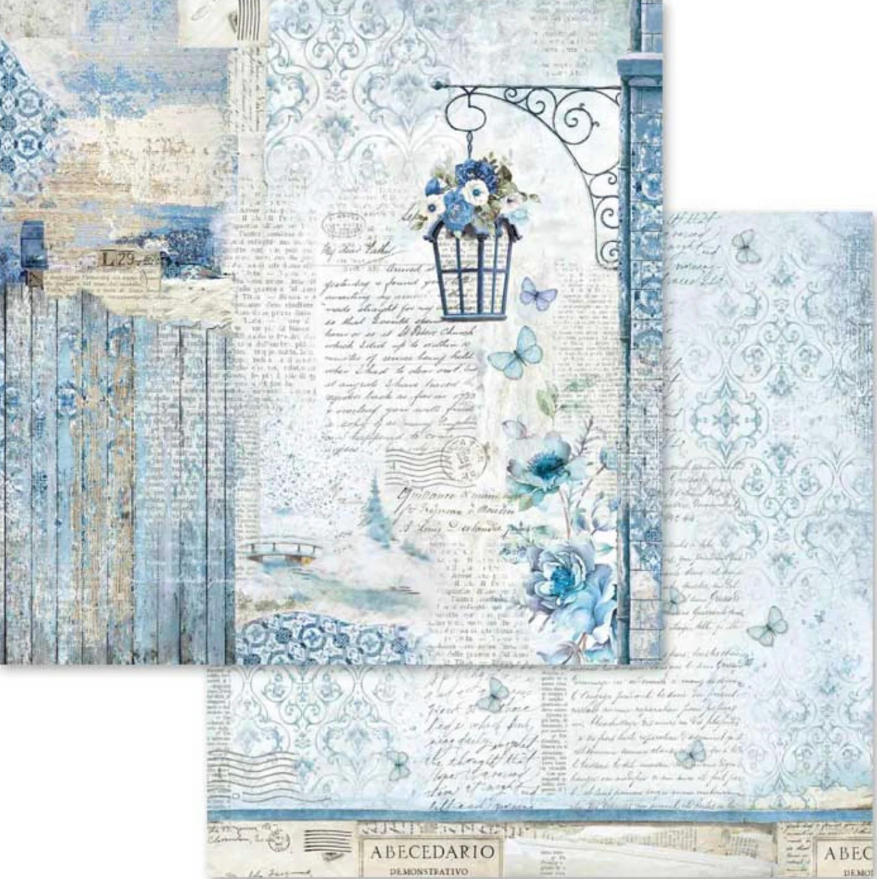 Stamperia Blue Land Paper Pack 12” x 12” - Image 5