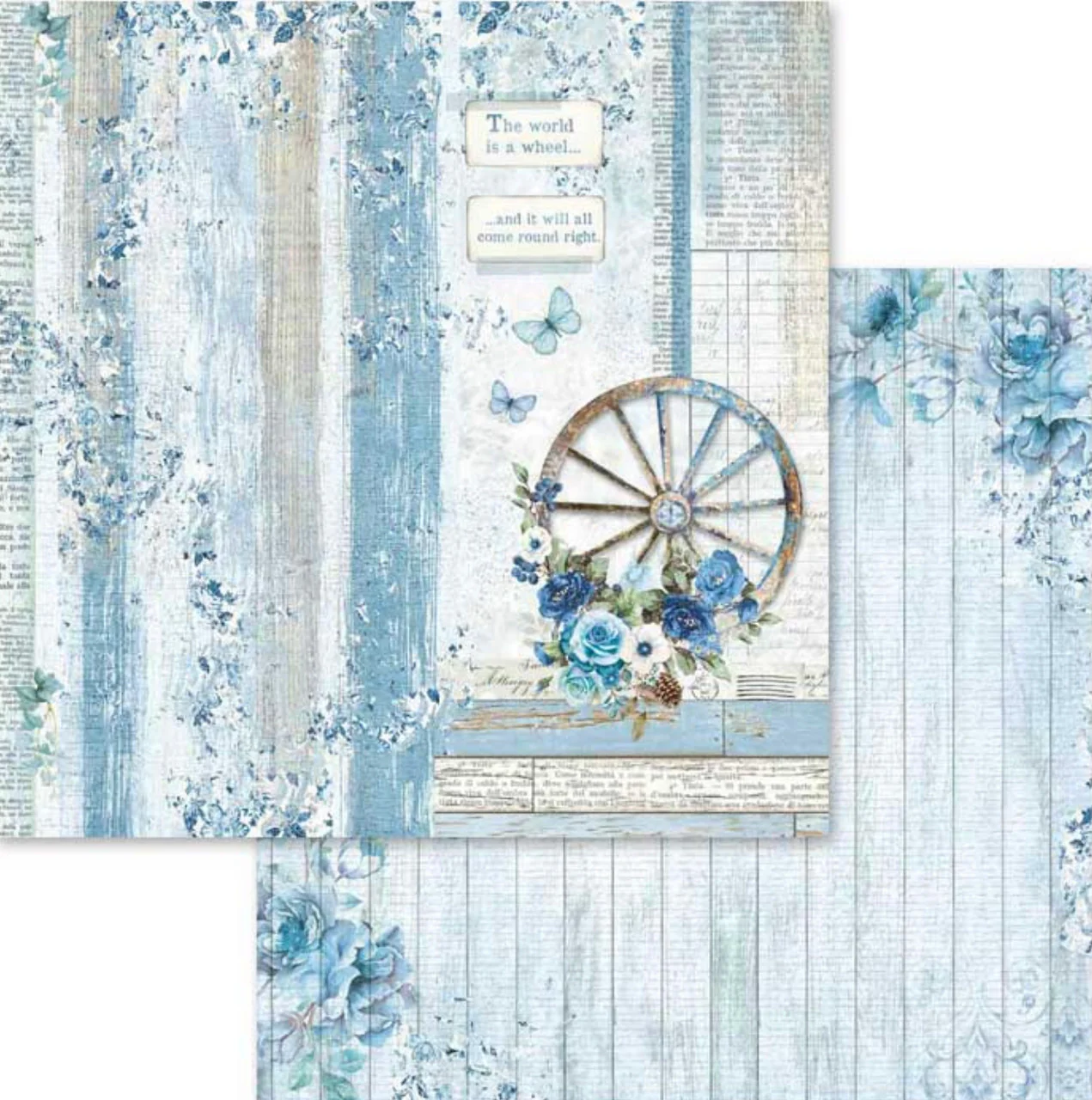 Stamperia Blue Land Paper Pack 12” x 12” - Image 6