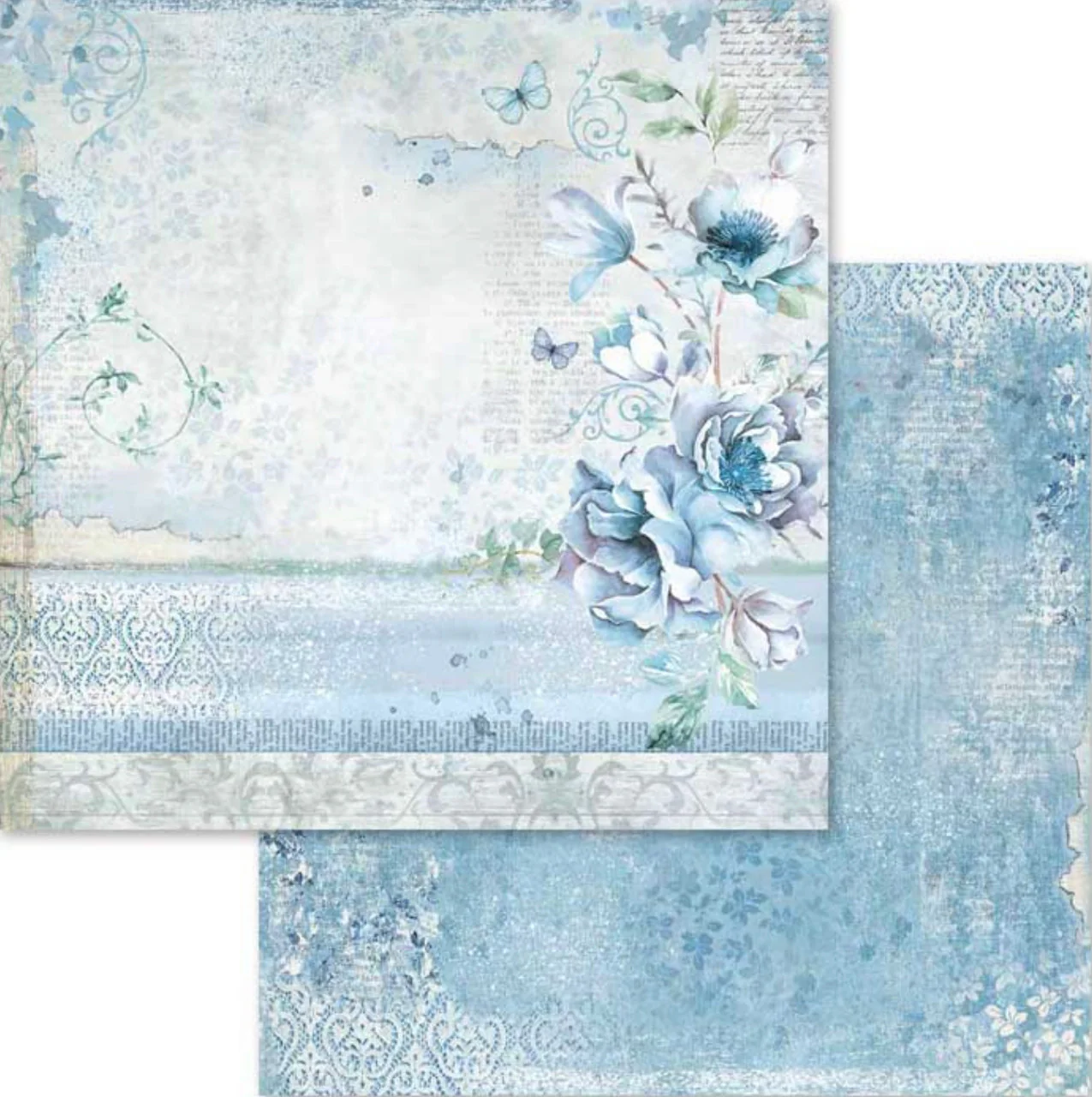 Stamperia Blue Land Paper Pack 12” x 12” - Image 7
