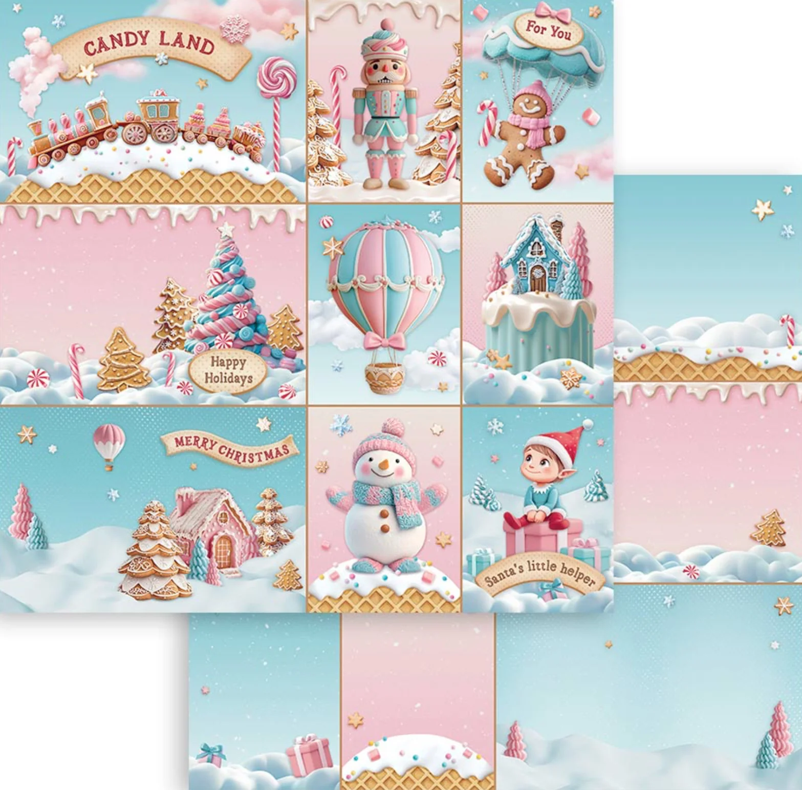 Stamperia Candy Christmas 8” x 8” Paper Pad - Image 11