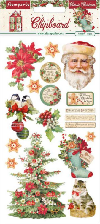 Stamperia Classic Christmas Chipboard 2 - Image 2