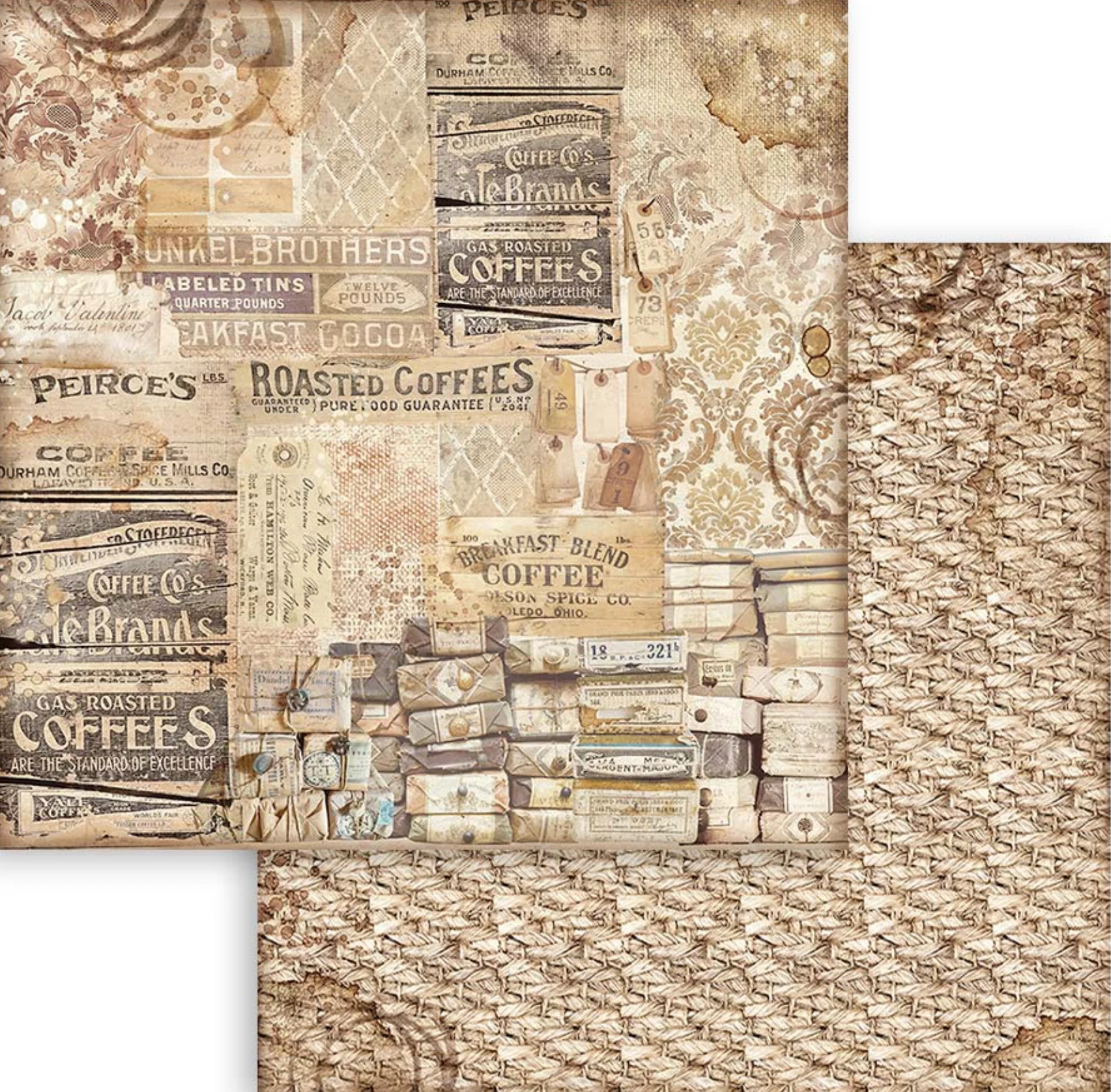 Stamperia Coffee and Chocolate Backgrounds 12” x 12” Paper Collection - Image 8