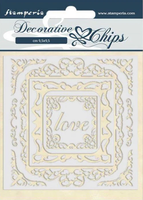 Stamperia Decorative Chips - Atelier Des Arts Love Frames - Image 2