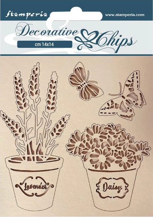 Stamperia Decorative Chips - Provence Vases - Image 2