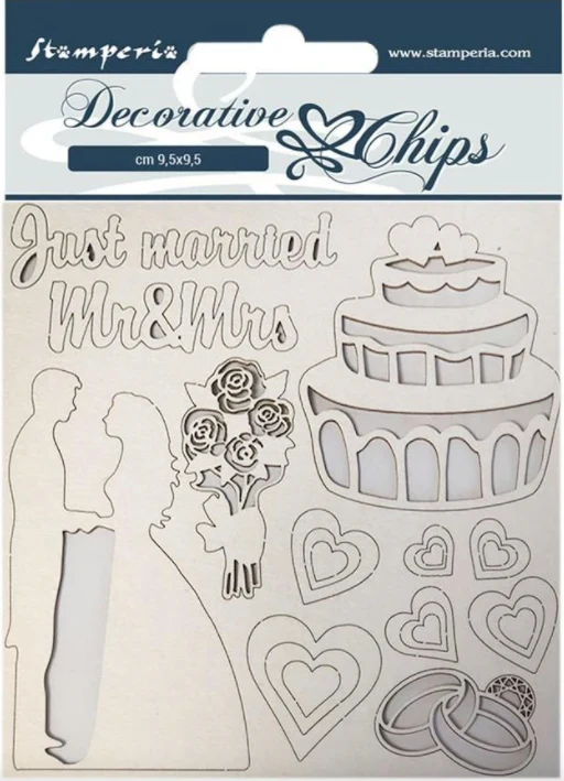 Stamperia Decorative Chips - Sleeping Beauty Just Married
