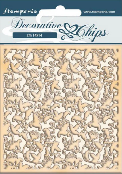 Stamperia Decorative Chips - Winter Tales Ramage - Image 2