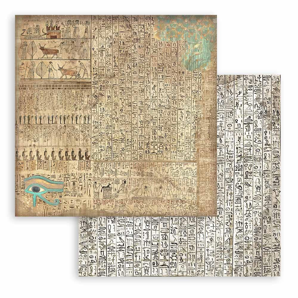 Stamperia Fortune Land of Pharaohs Backgrounds 8โ x 8โ Paper Pad - Image 6