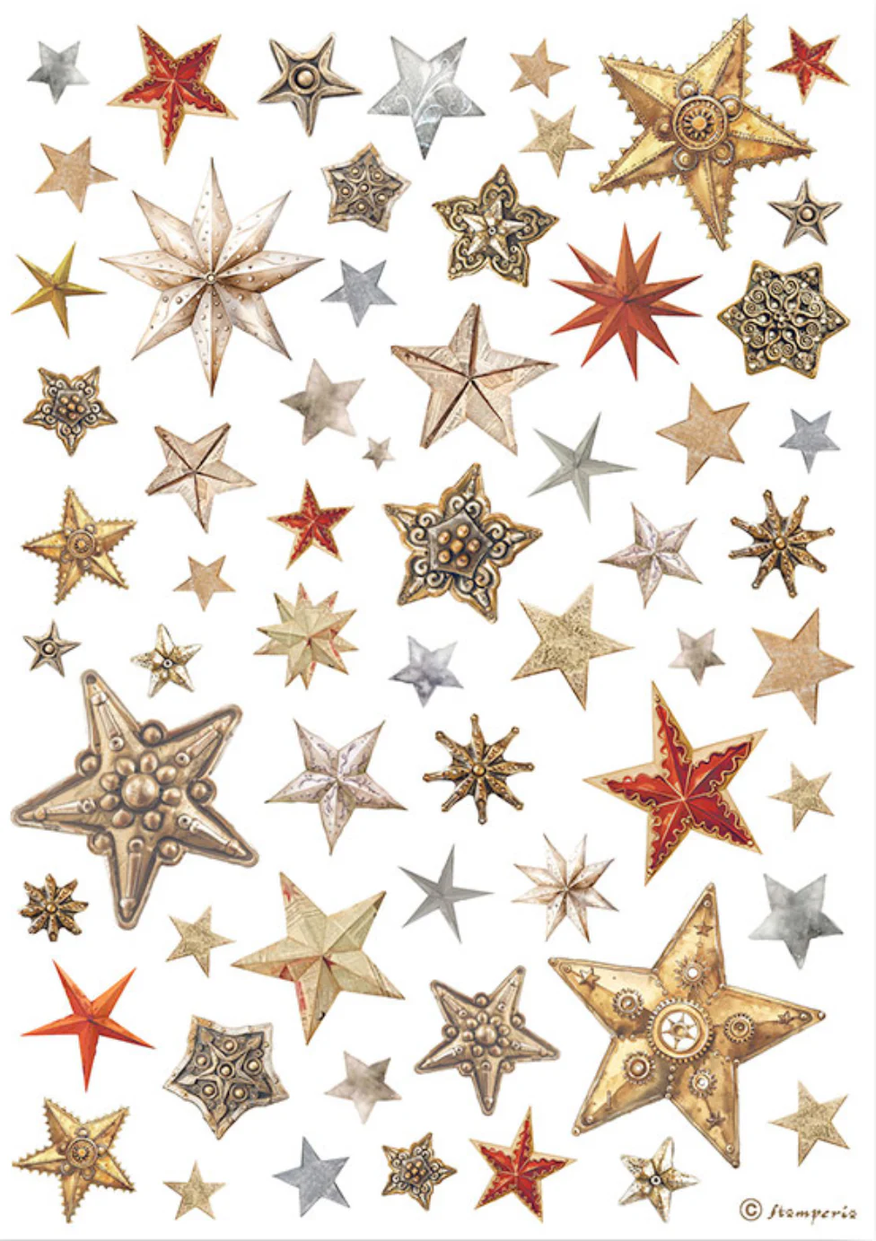 Stamperia Gear up for Christmas Washi Pad (8 Sheets) - Image 8