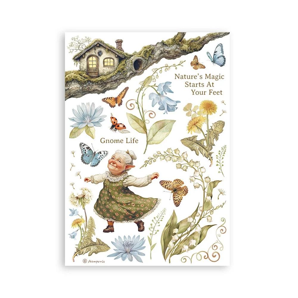 Stamperia Hidden Grove Washi Pad (8 Sheets) - Image 5