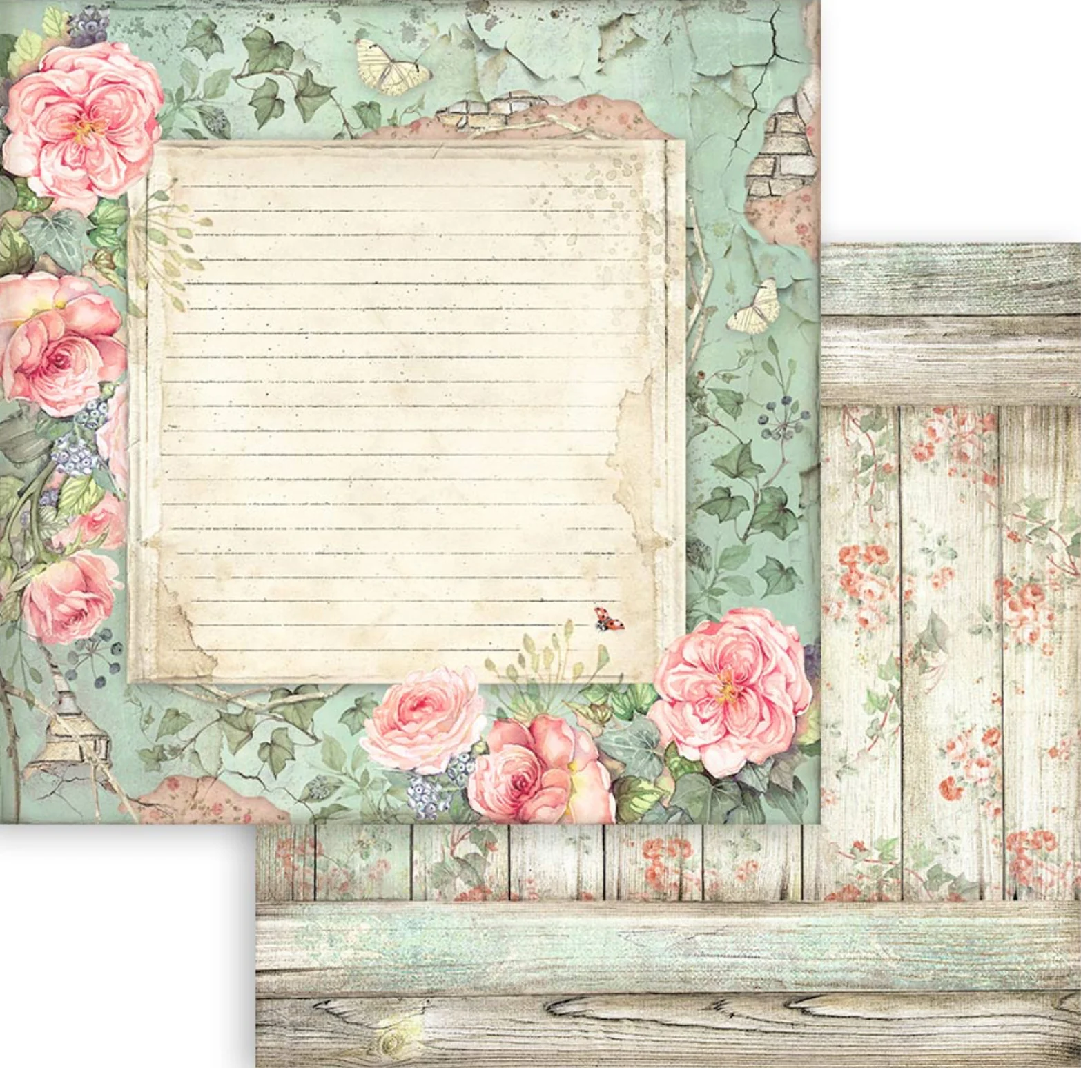 Stamperia House of Roses 12โ x 12โ Paper Pad - Image 10