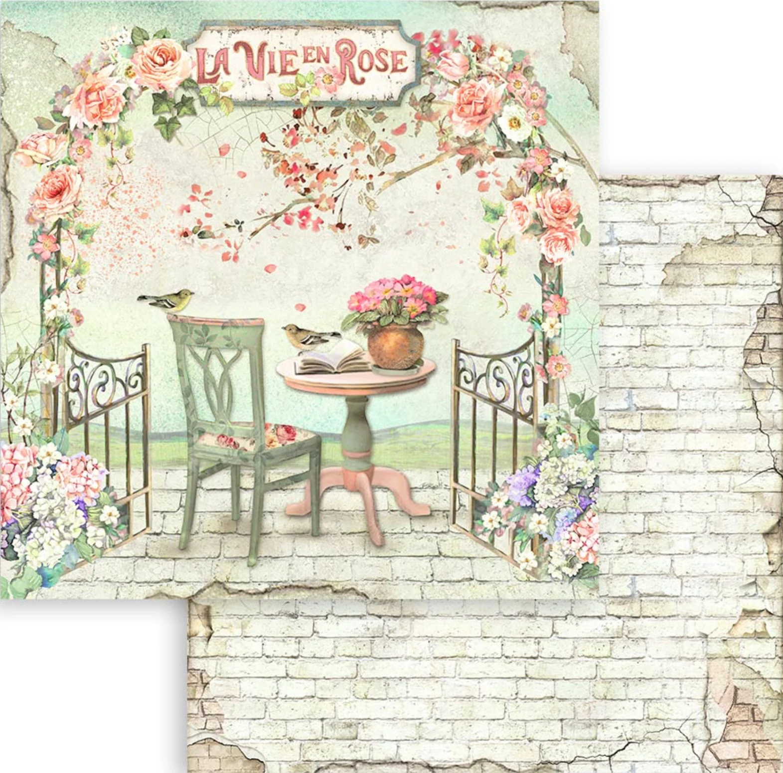Stamperia House of Roses 12โ x 12โ Paper Pad - Image 3