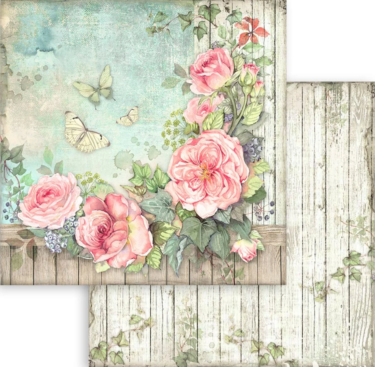 Stamperia House of Roses 12โ x 12โ Paper Pad - Image 5