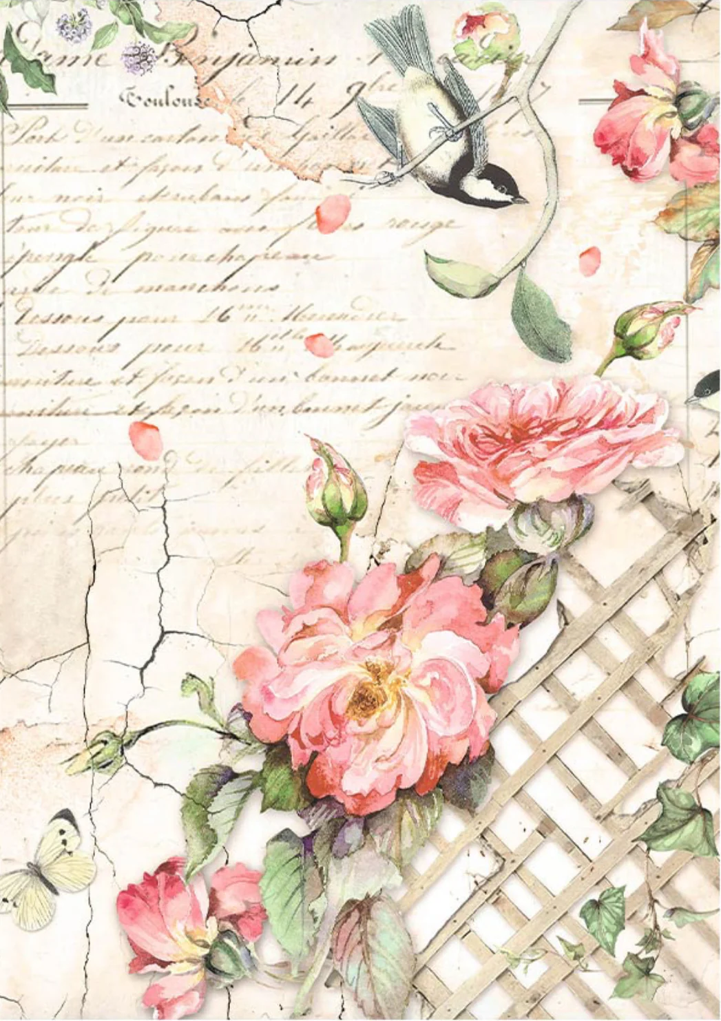 Stamperia House of Roses Backgrounds A6 Rice Papers (8/Pk) - Image 6