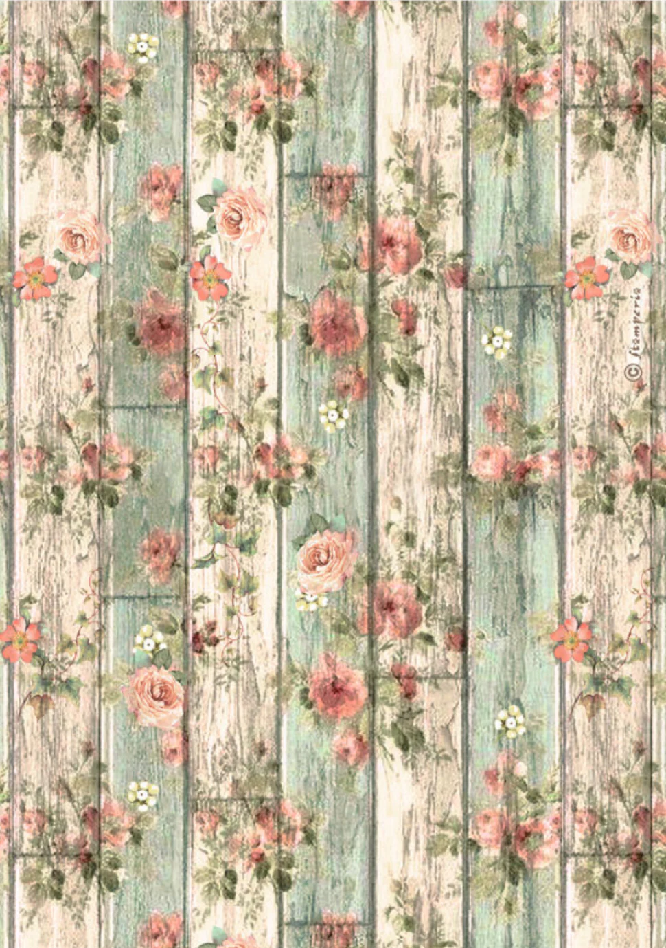 Stamperia House of Roses Washi Pad (8 Sheets) - Image 8