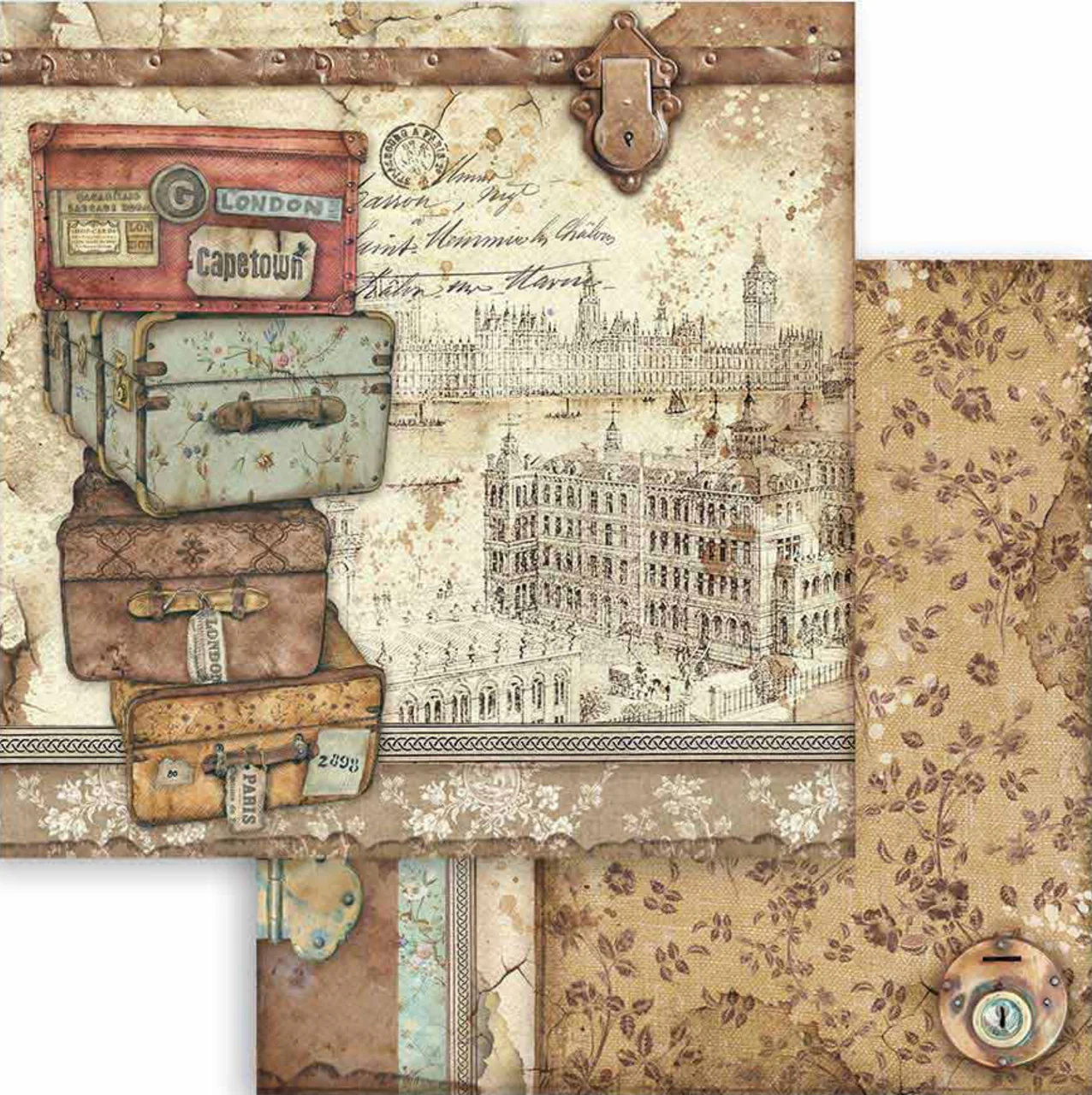 Stamperia Lady Vagabond 12” x 12” Paper Pack - Image 5